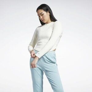Reebok Apparel Women S Cl Rbk Nd Rib Ls to Reebok Classics App Women White  S/P